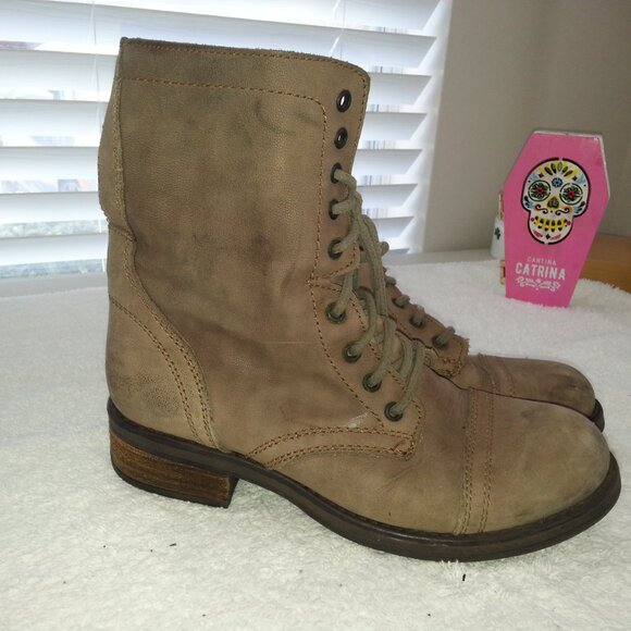 Excellent Steve Madden Roper Boots Brown Suede Worn - Picture 1 of 8
